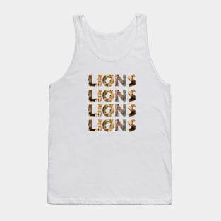 Lions lions lions..... - wildlife oil painting word art Tank Top